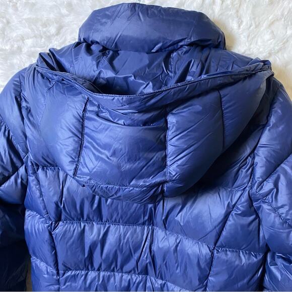 Tommy Hilfiger Women's Duck Down Puffer Coat Size XS Blue Packable Hooded Jacket - Picture 10 of 11